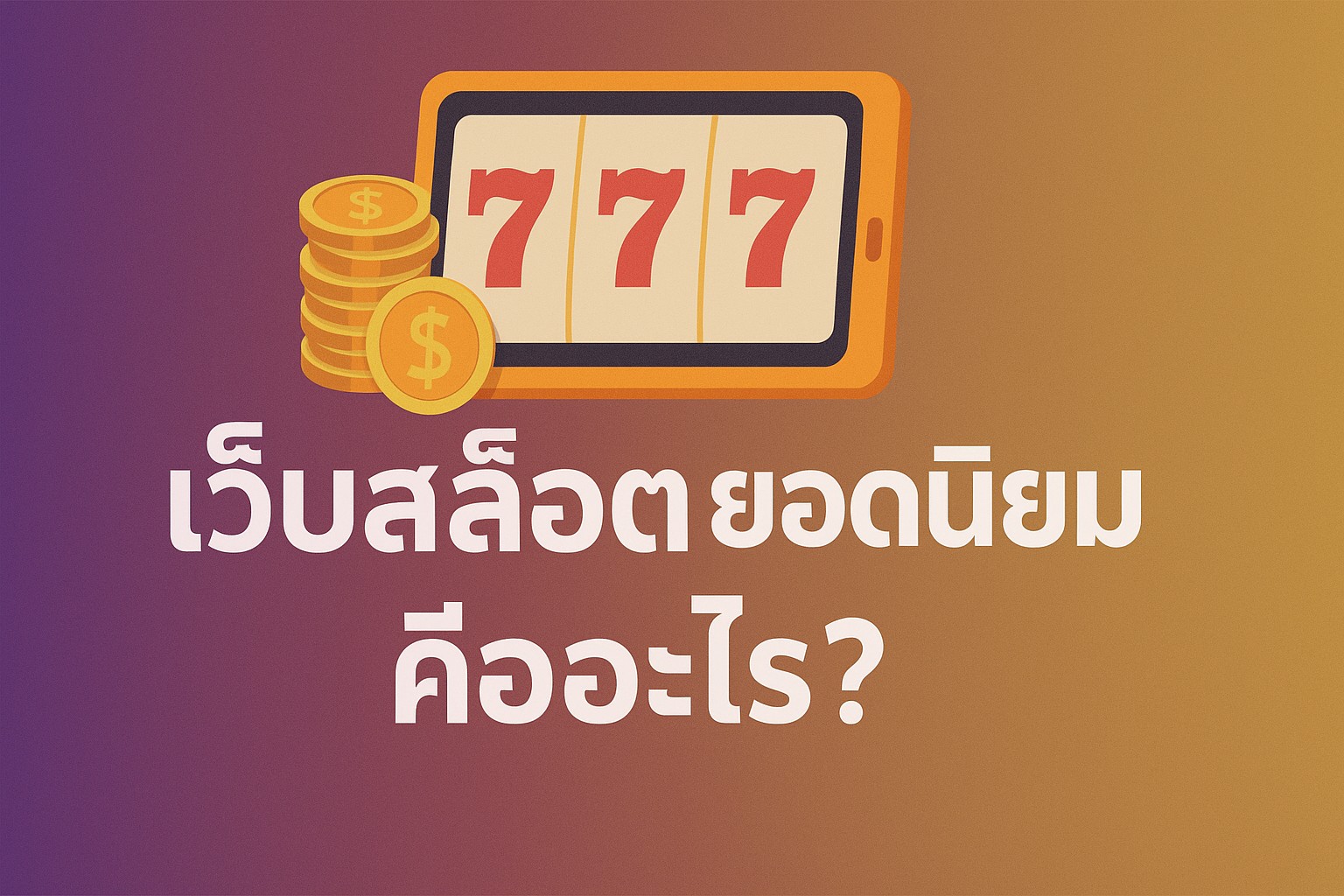 เว็บสล็อต ยอดนิยม