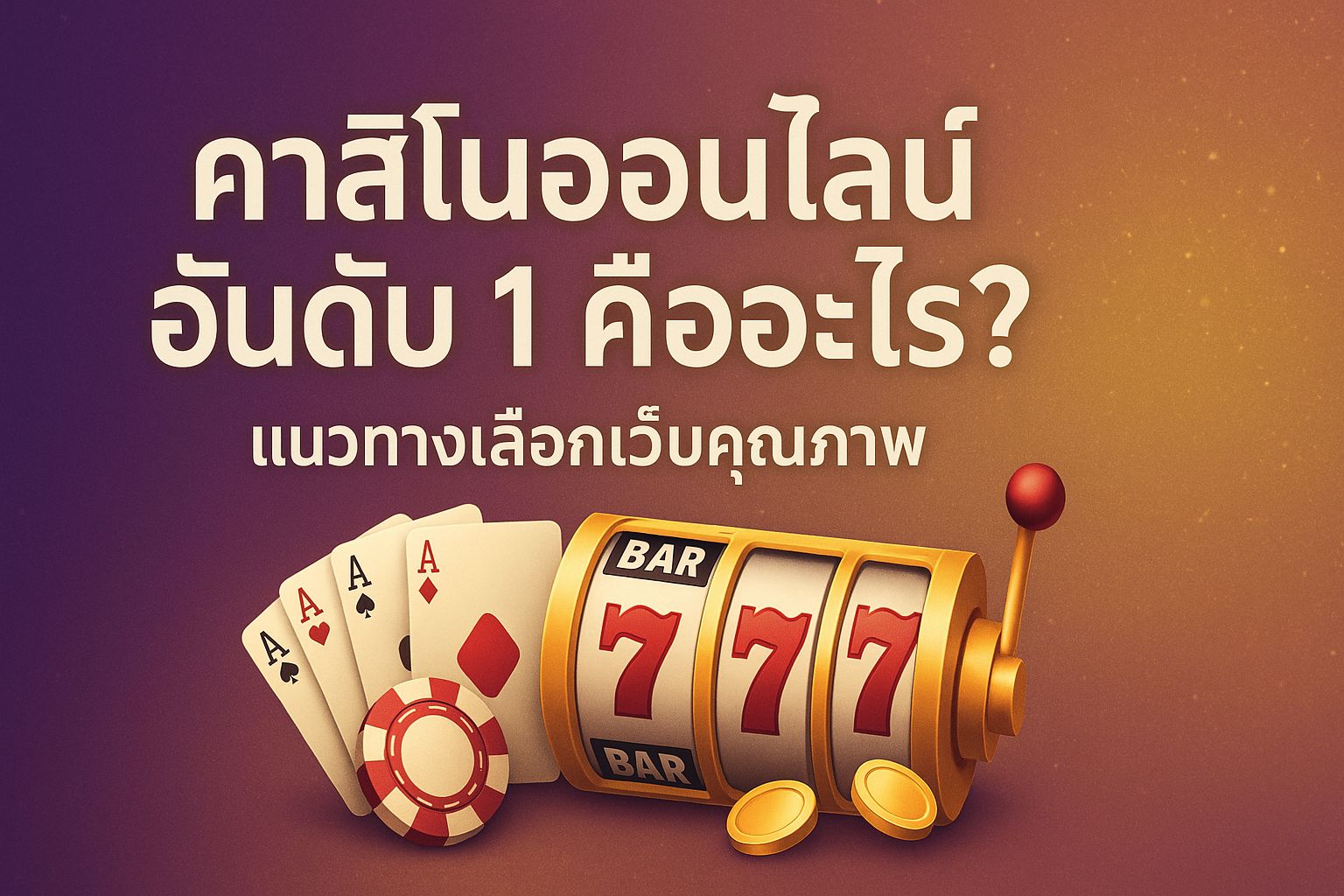 คาสิโนออนไลน์ อันดับ1